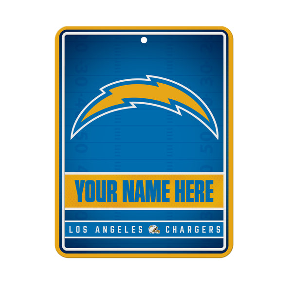 La Chargers Personalized Metal Parking Sign