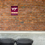 Virginia Tech Personalized Metal Parking Sign