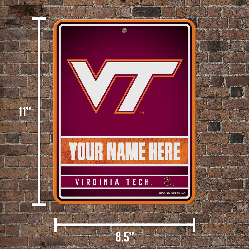 Virginia Tech Personalized Metal Parking Sign