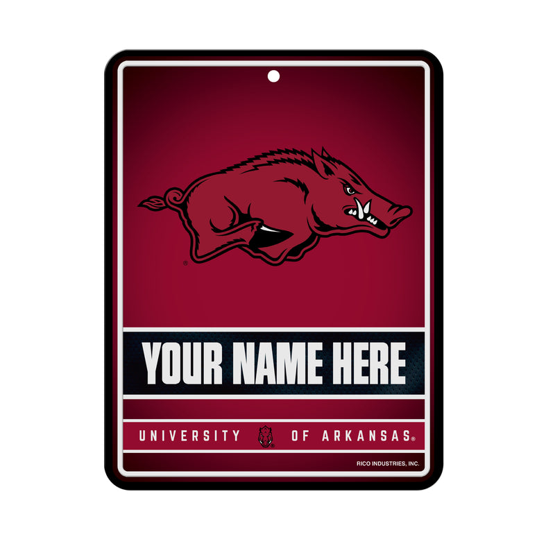 Arkansas University Personalized Metal Parking Sign