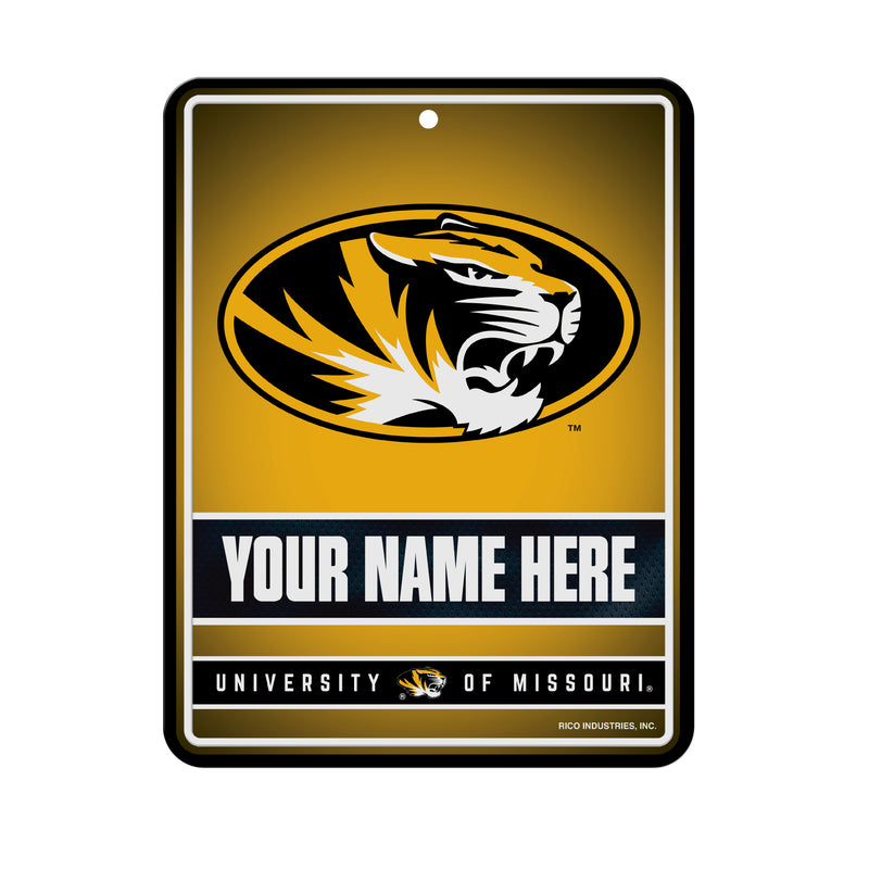 Missouri University Personalized Metal Parking Sign