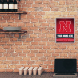 Nebraska University Personalized Metal Parking Sign