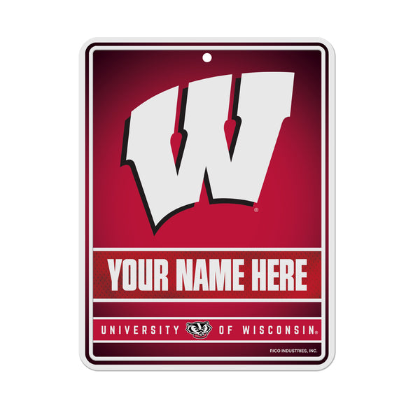 Wisconsin University Personalized Metal Parking Sign