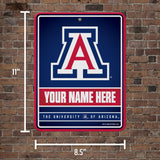 Arizona University Personalized Metal Parking Sign