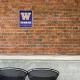 Washington University Personalized Metal Parking Sign