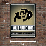 Colorado University Personalized Metal Parking Sign