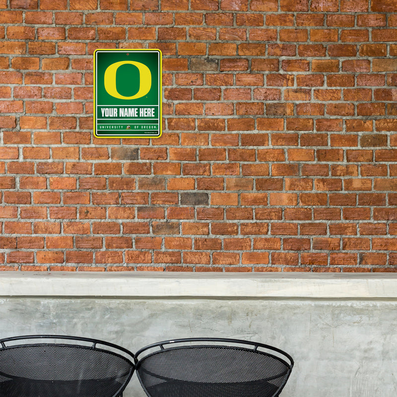 Oregon University Personalized Metal Parking Sign
