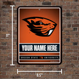 Oregon State Personalized Metal Parking Sign