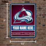 Avalanche Personalized Metal Parking Sign