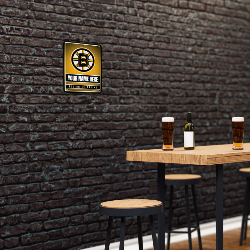 Bruins Personalized Metal Parking Sign