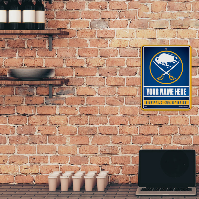 Buffalo Sabres Personalized Metal Parking Sign