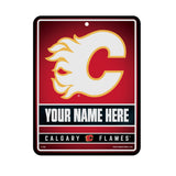 Flames Personalized Metal Parking Sign