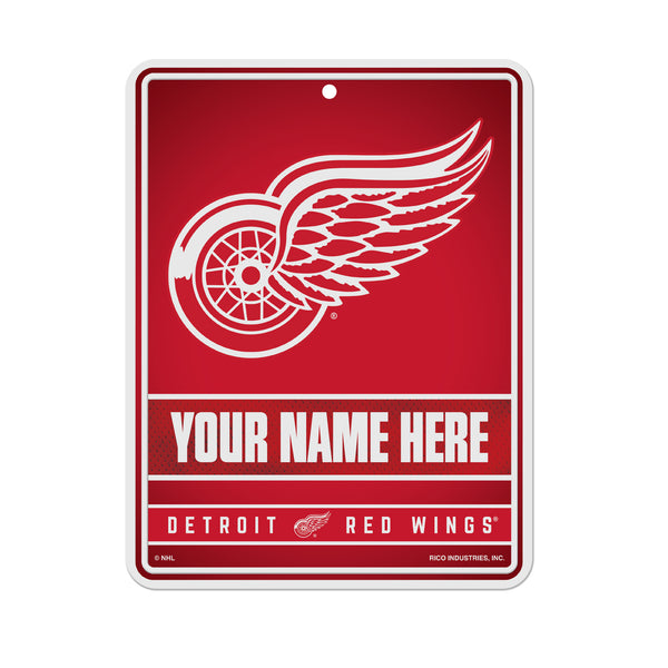 Red Wings Personalized Metal Parking Sign