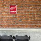 Red Wings Personalized Metal Parking Sign