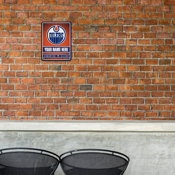 Oilers Personalized Metal Parking Sign