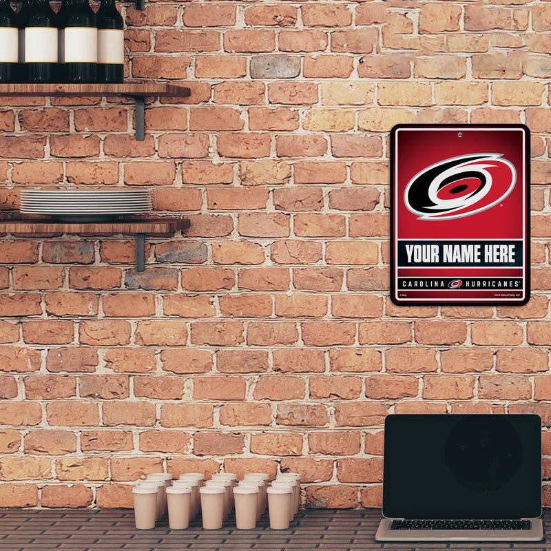 Hurricanes Personalized Metal Parking Sign