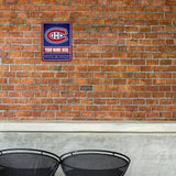 Canadiens Personalized Metal Parking Sign