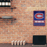 Canadiens Personalized Metal Parking Sign