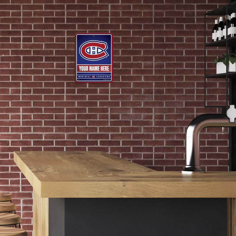 Canadiens Personalized Metal Parking Sign