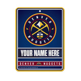 Nuggets Personalized Metal Parking Sign