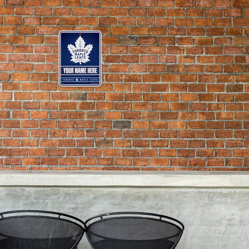 Maple Leafs Personalized Metal Parking Sign