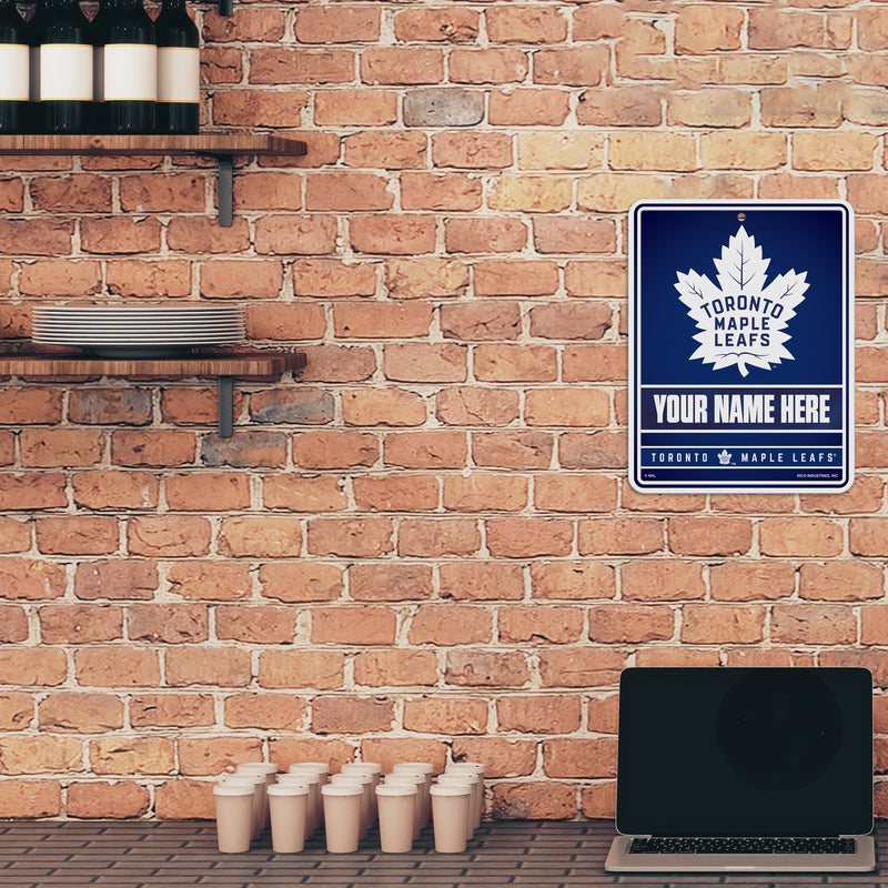 Maple Leafs Personalized Metal Parking Sign