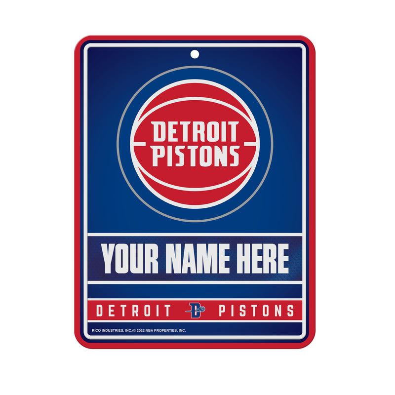 Pistons Personalized Metal Parking Sign