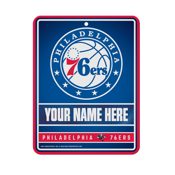 76Ers Personalized Metal Parking Sign