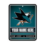 Sharks Personalized Metal Parking Sign