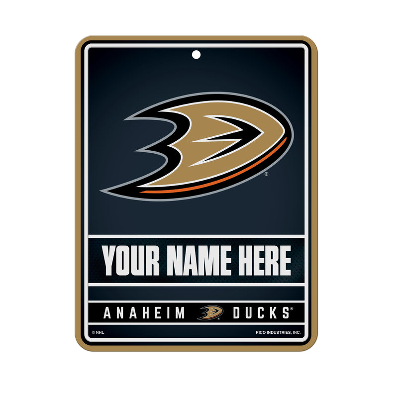 Ducks Personalized Metal Parking Sign