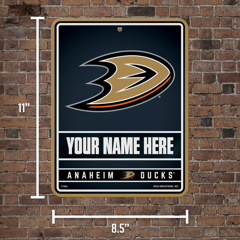 Ducks Personalized Metal Parking Sign