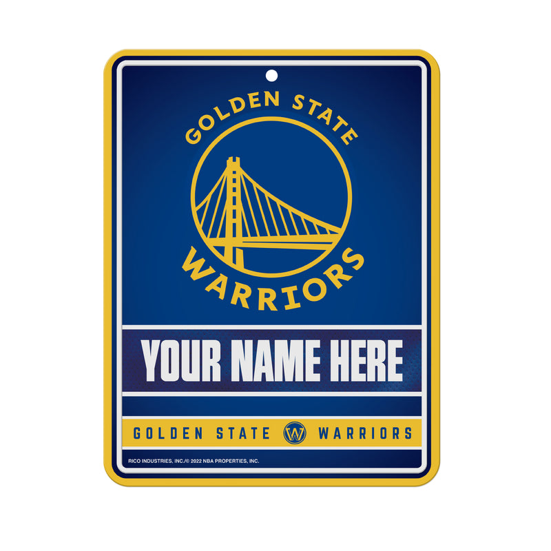 Warriors Personalized Metal Parking Sign