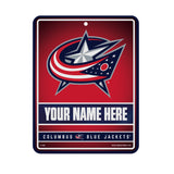 Blue Jackets Personalized Metal Parking Sign