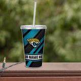 Jaguars Personalized Clear Tumbler W/Straw