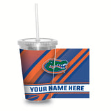 University of Florida Personalized Clear Tumbler with Straw
