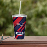 Patriots Personalized Clear Tumbler W/Straw