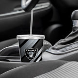 Raiders Personalized Clear Tumbler W/Straw