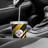 Steelers Personalized Clear Tumbler W/Straw