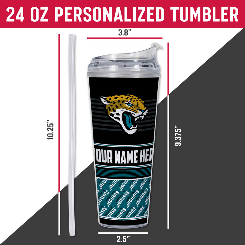 Jaguars Personalized 24 Oz Hinged Lid Tumbler