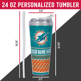 Dolphins Personalized 24 Oz Hinged Lid Tumbler