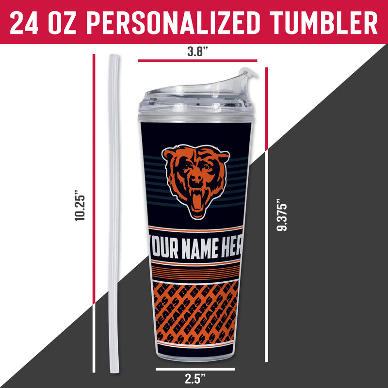Bears Personalized 24 Oz Hinged Lid Tumbler