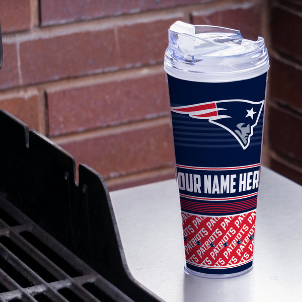 Patriots Personalized 24 Oz Hinged Lid Tumbler