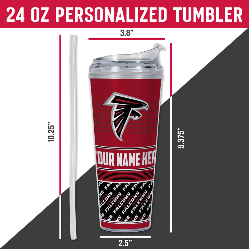 Falcons Personalized 24 Oz Hinged Lid Tumbler