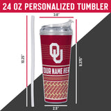 Oklahoma University Personalized 24 Oz Hinged Lid Tumbler