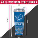 Lions Personalized 24 Oz Hinged Lid Tumbler