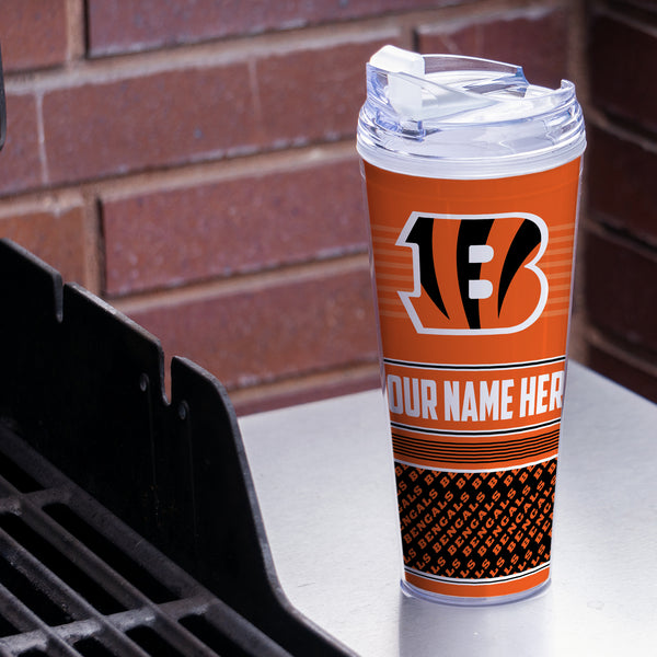 Bengals Personalized 24 Oz Hinged Lid Tumbler