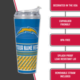 Chargers Personalized 24 Oz Hinged Lid Tumbler
