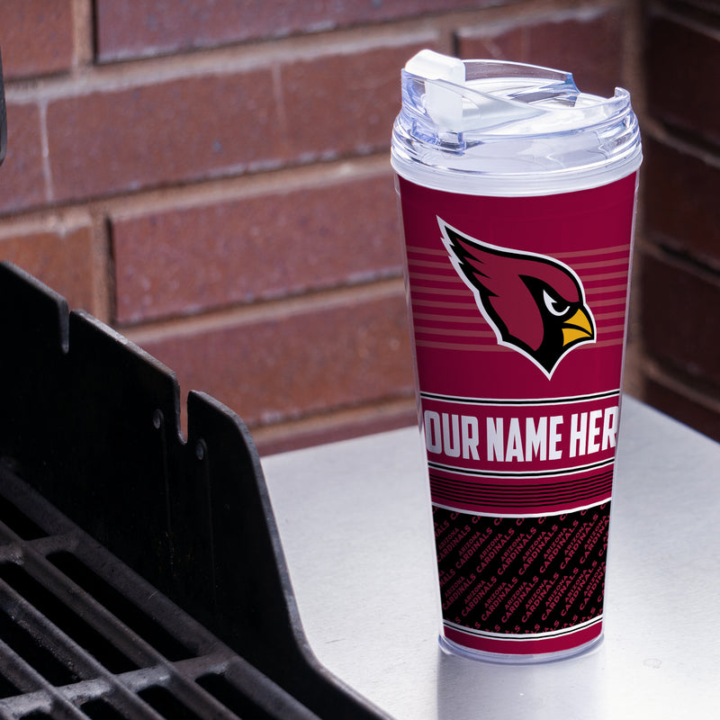 Arizona Cardinals Personalized 24 Oz Hinged Lid Tumbler