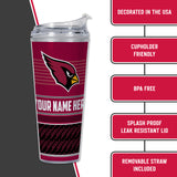 Arizona Cardinals Personalized 24 Oz Hinged Lid Tumbler