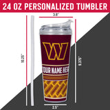 Commanders Personalized 24 Oz Hinged Lid Tumbler